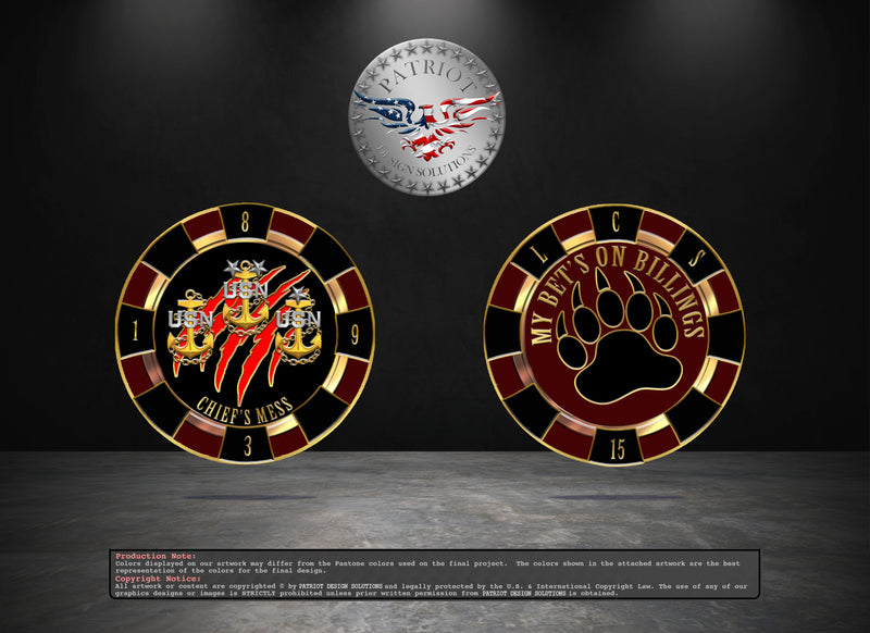 Custom Coins for Billings Chiefs Mess