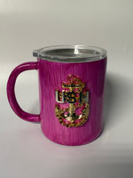 Ready to Ship Pink Wood Grain mug with CPO anchor